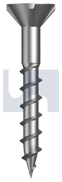 SCREW CHIPBOARD CSK RIBBED SQ DRV SS 304 8G X 32MM